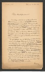 k.k. naturhistorisches Hofmuseum, Intendanzakten 1885-1896 (Hauer), Aktenzahl Z.502.a/1889, Seite 1